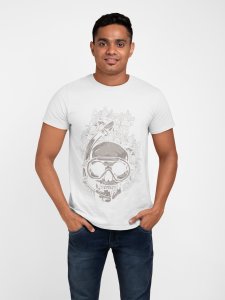 Skull - colourfull - White - printed T-shirts - Men's stylish clothing - Cool tees for boys