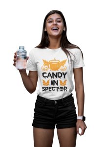 Candy in Spector, pumpkin - Printed Tees for Women's -designed for Halloween