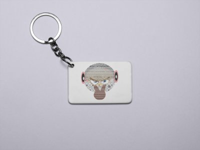 I Am Watching You Emoji in Patterns- Emoji Printed Keychains For Emoji Lovers(Pack Of 2)