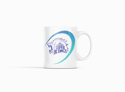 Chennai super kings, Sky colour line - IPL designed Mugs for Cricket lovers