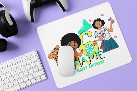 Name, happy birthday - Printed animated Mousepad for animation lovers