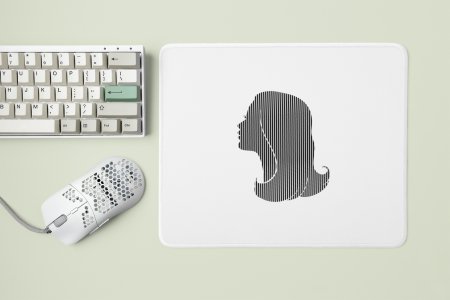 Cute Hair Girl - Designable Printed Mousepads(20cm x 18cm)