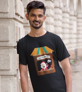 Santa's Gift Shop: Beautifully Printed T-shirt (Black) Best Gift For Secret Santa