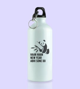 Let Me Sleep, New Year Printed Aluminium Water Bottle