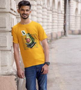 Next Year New Me Yellow Men Printed T-shirt For Mens Boys