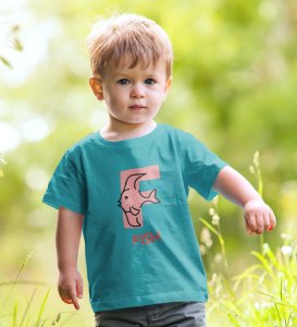 Fishy Fish, Printed Cotton tshirt (teal) for Boys