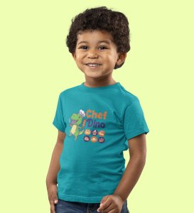 Chef Dino, Printed Cotton Tshirt for Boys