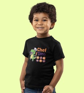 Chef Dino, Printed Cotton Tshirt for Boys