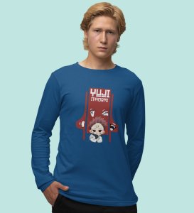 Notorious Itadori Cotton Blue Full Sleeves Tshirt For Mens and Boys