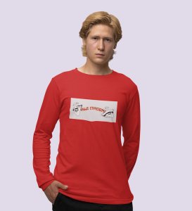 Yuji Itadori Printed Cotton Red Full Sleeves Tshirt For Mens and Boys